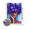 Violet Visions Diamond Painting Kit: Full Drill Floral Art for Adults