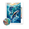 Sparkling Ocean Waves of Joy Sea Turtle Diamond Painting Kit