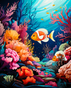 Stunning Reef of Wonders Diamond Painting Kit: Full Drill Ocean Life Art