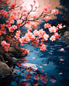 Reflections of Blossoms DIY Diamond Painting Kit - Full Drill Gem Art