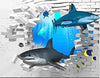 paint by numbers kit 3D Sharks