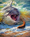 paint by numbers kit Abstract Shark And Seal
