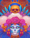 paint by numbers kit Aesthetic Sugar Skull - Custom paint by number