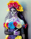 paint by numbers kit Aesthetic Sugar Skull - Custom paint by number
