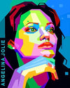 paint by numbers kit Angelina Jolie - Custom paint by number