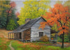 paint by numbers kit Autumn Country House - Custom paint by number