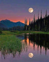 paint by numbers kit Beautiful Moon Reflect - Custom paint by number