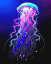 paint by numbers kit Blue and purple jellyfish