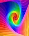 paint by numbers kit Bright Rainbow Swirl - Custom paint by number