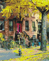 paint by numbers kit Brooklyn Brownstone - Custom paint by number