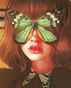 paint by numbers kit Butterfly On Girl Face - Custom paint by number