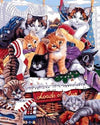 paint by numbers kit Cat family 2