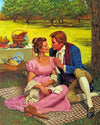 paint by numbers kit Couple in picnic - Custom paint by number