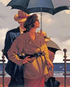 paint by numbers kit Couple under the same umbrella - Custom paint by number