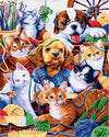 paint by numbers kit Dog family 1
