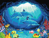 paint by numbers kit Dolphins In Depht Of The Sea