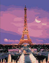 paint by numbers kit Eiffel Tower Purple Sky - Custom paint by number