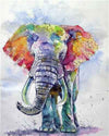 paint by numbers kit Elephant Colourful 10