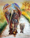 paint by numbers kit Elephant Colourful 12