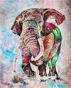 paint by numbers kit Elephant Colourful 4