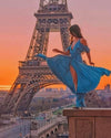 paint by numbers kit Girl In Paris Frances - Custom paint by number