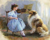 paint by numbers kit Girl plays violin for a dog - Custom paint by number