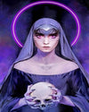 paint by numbers kit Gothic Woman And Skull - Custom paint by number