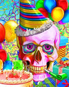 paint by numbers kit Happy Candy Skull - Custom paint by number