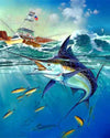 paint by numbers kit Jumping Sailfish
