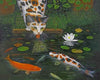 paint by numbers kit Koi Pond Cat