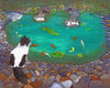 paint by numbers kit Koi Pond Cats