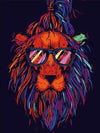 paint by numbers kit Lion Hipster - Custom paint by number