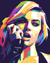 paint by numbers kit Margot Robbie on pop art - Custom paint by number