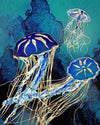 paint by numbers kit Metallic Jellyfish