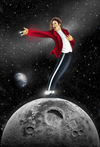 paint by numbers kit Michael Jackson On The Moon - Custom paint by number
