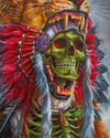 paint by numbers kit Native American Skull - Custom paint by number