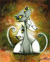 paint by numbers kit Quirky cats series 2