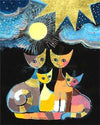 paint by numbers kit Quirky cats series 7