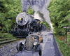 paint by numbers kit Race between car and train - Custom paint by number
