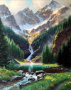 paint by numbers kit Rocky Mountain Waterfall