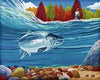 paint by numbers kit Salmon Fish Underwater