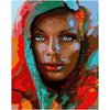 paint by numbers kit scarf veil woman