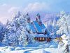 paint by numbers kit Snowy Town 15