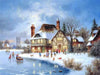 paint by numbers kit Snowy Town 2