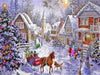 paint by numbers kit Snowy Town 5