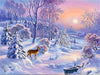 paint by numbers kit Snowy Town 7