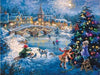 paint by numbers kit Snowy Town 9