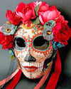 paint by numbers kit Sugar Skull Mask - Custom paint by number