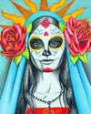 paint by numbers kit Sugar Skull Woman - Custom paint by number