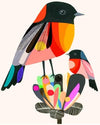 paint by numbers kit The colourful birds - Custom paint by number